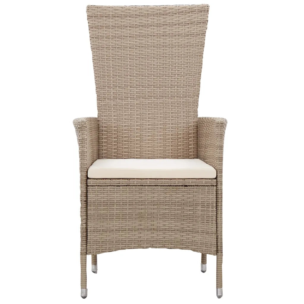 Set da Pranzo da Giardino 7 pz con Cuscini Beige 3099459