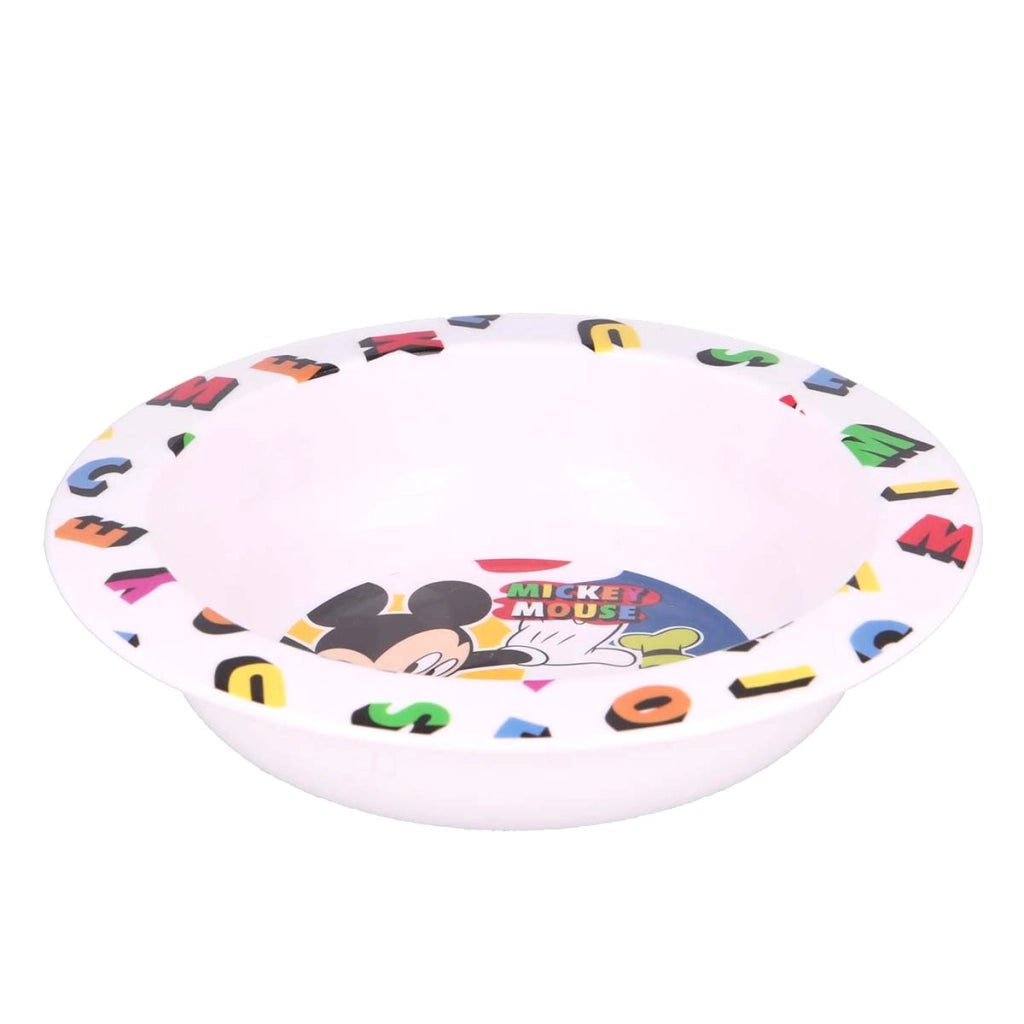 Piatto per bambini in plastica alimentare senza BPA Bianco Mickey Mouse