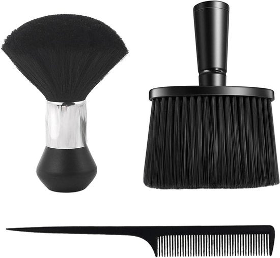 Set di pettinatura e spazzola per capelli rotti con setole appuntite - Nero
