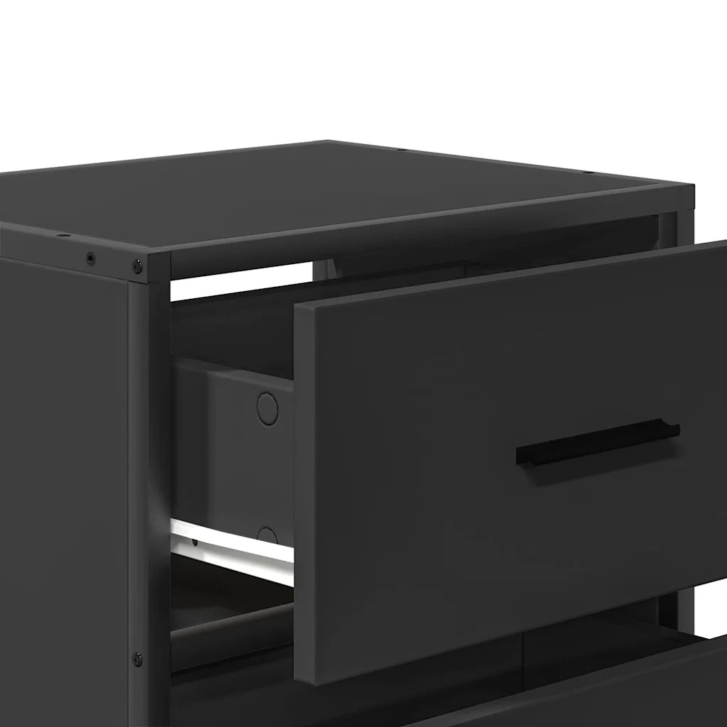 Comodino a Muro Nero 40x31x39,5 cm 848724