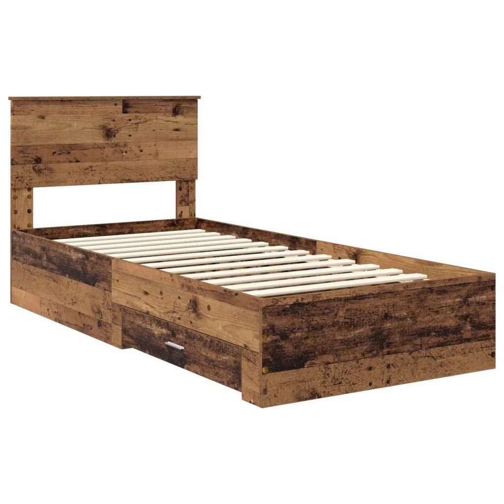 Struttura del letto-Giroletto Legno vecchio 90 x 190 cm Legno multistrato 427859