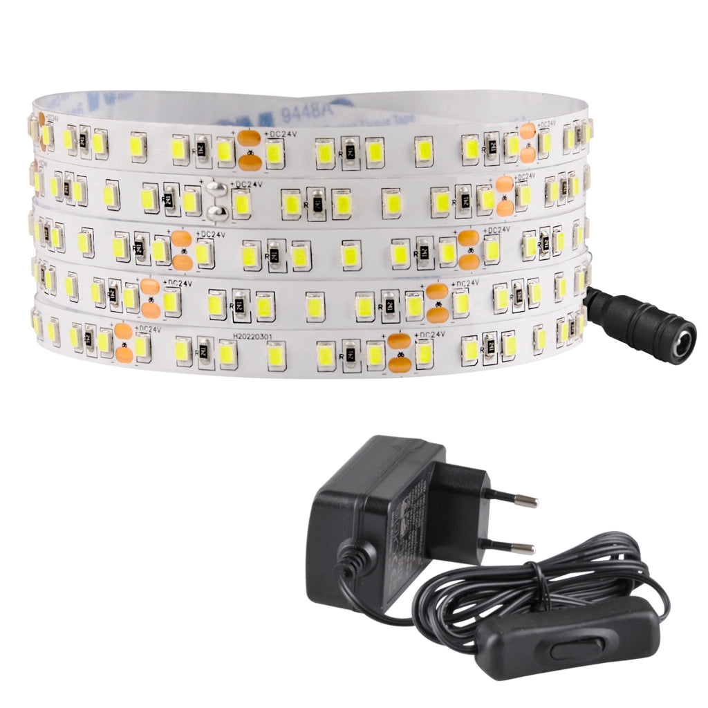 Striscia LED 3m 24V IP20 6500K alimentatore switch Polux