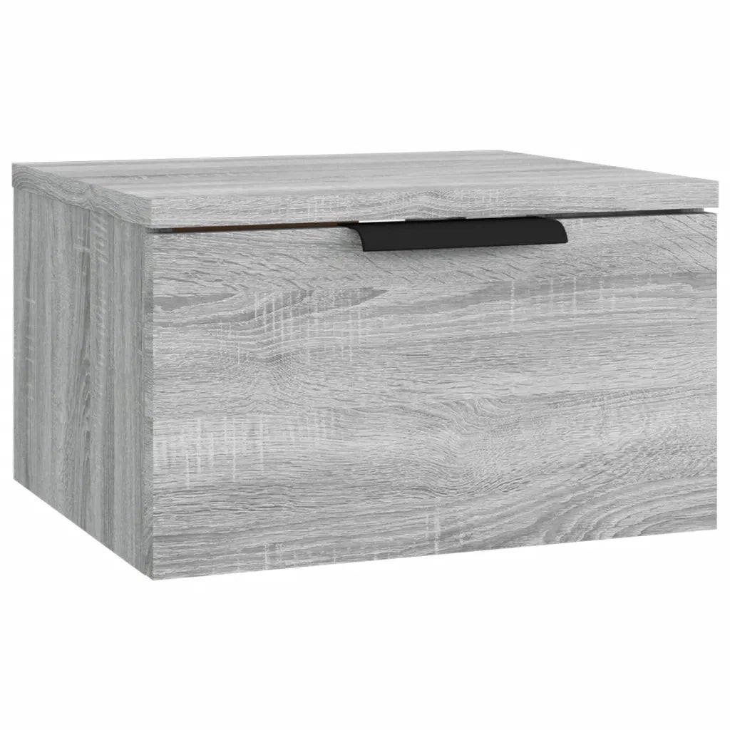 Comodino a Muro Grigio Sonoma 34x30x20 cm 817089