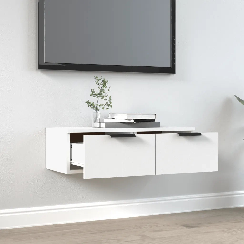 Mobile a Parete Bianco 68x30x20 cm in Legno Multistrato 811394