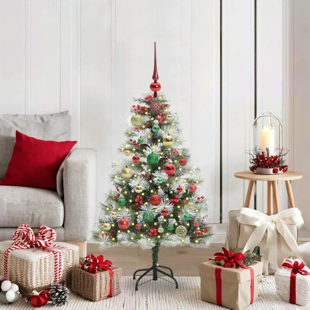 Albero di Natale artificiale Verde e bianco 120 cm 3395169