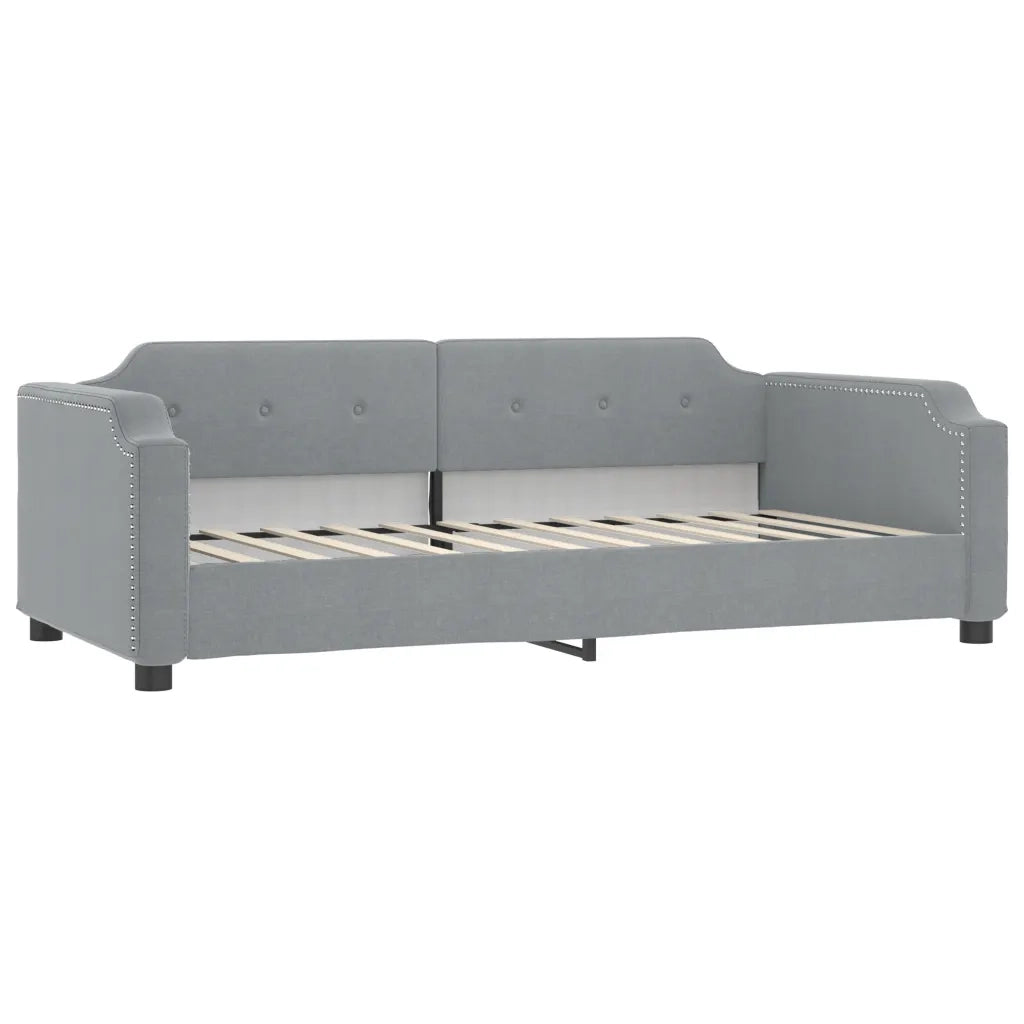 Divano Letto con Materasso-Sofa Letto-Daybed Grigio Chiaro 80x200 cm in Tessuto 555036