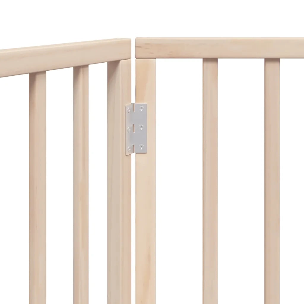 Cancelletto per cani pieghevole 2 pannelli 160 cm in legno di pioppo CFW1135818