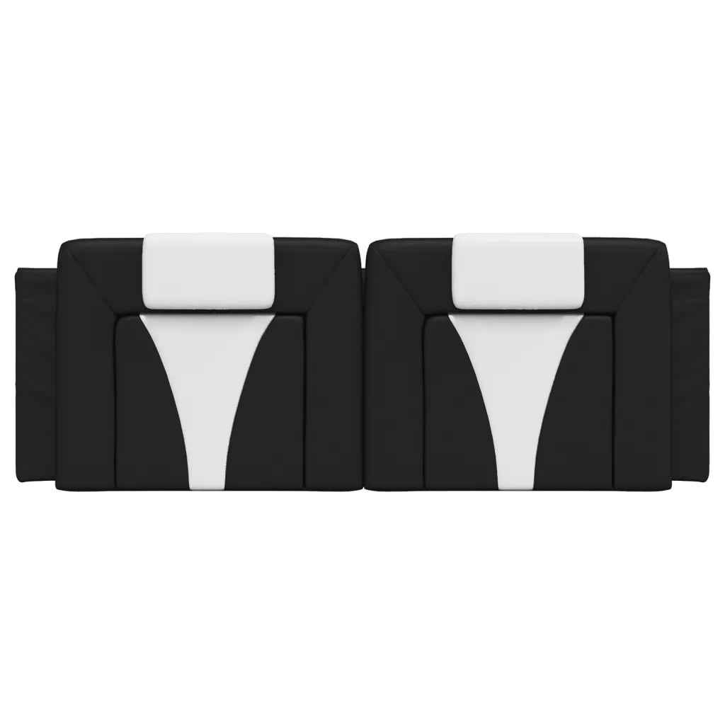 Cuscino Testiera Viana Nero e Bianco 152 cm in Similpelle 374823