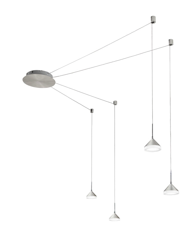 Lampadario a sospensione Isabella a Led in metallo e metacrilato 3410-49-212 Fabas Luce