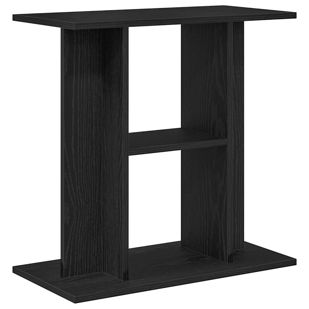 Supporto per acquario in rovere nero 60x30x60 cm in legno ingegnerizzato 862148