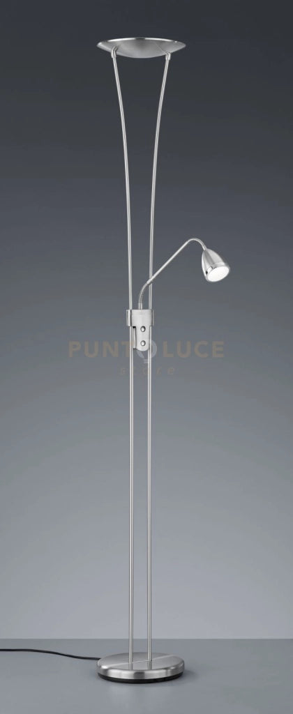 ARIZONA PIANTANA LED 19W 2200LM 3000K ACCIAIO COLORE NICKEL OPACO H180CM DIMMERABILE
