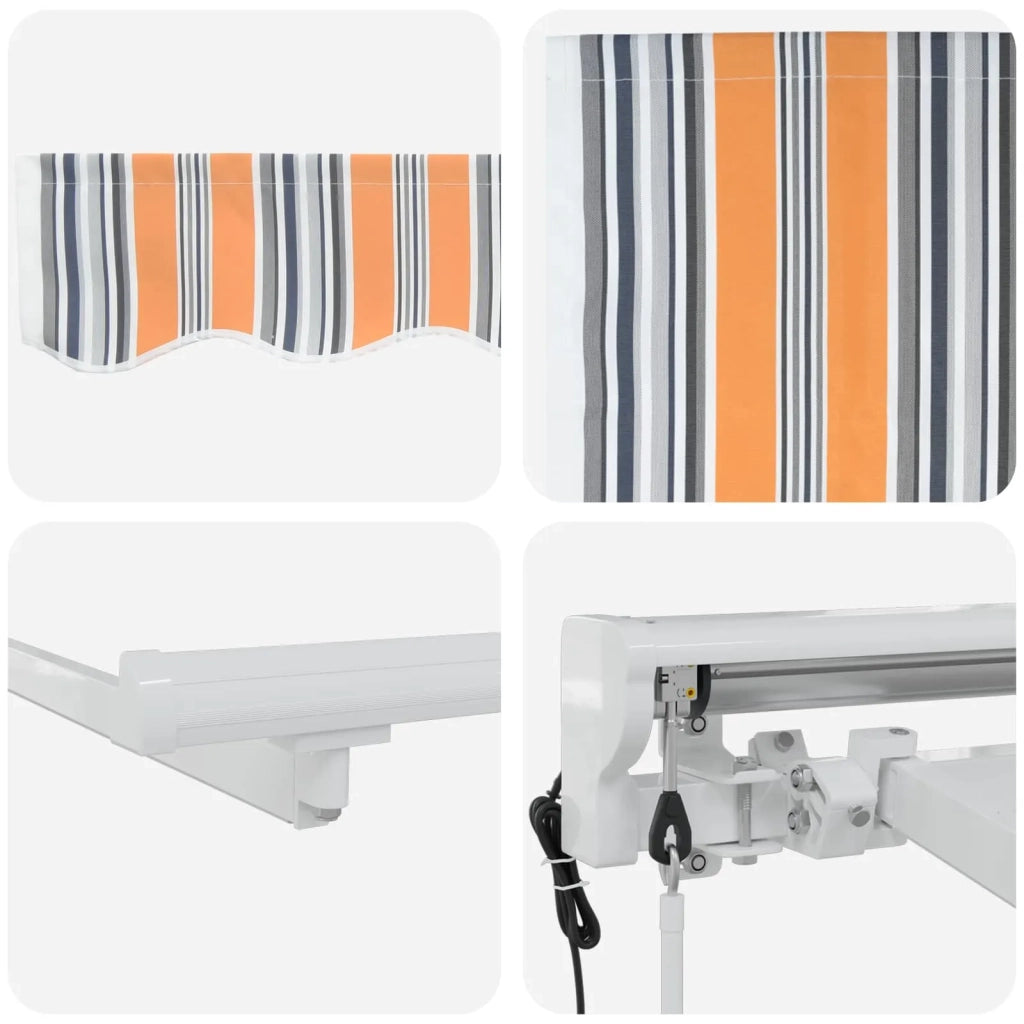 Tettuccio Elettrico Retrattile Blu, Arancione, Bianco 3 x 2,5 m 3421323