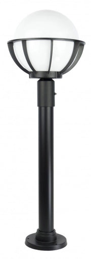 Paletto giardino nero 90cm globo 25cm E27 IP43 SU-MA