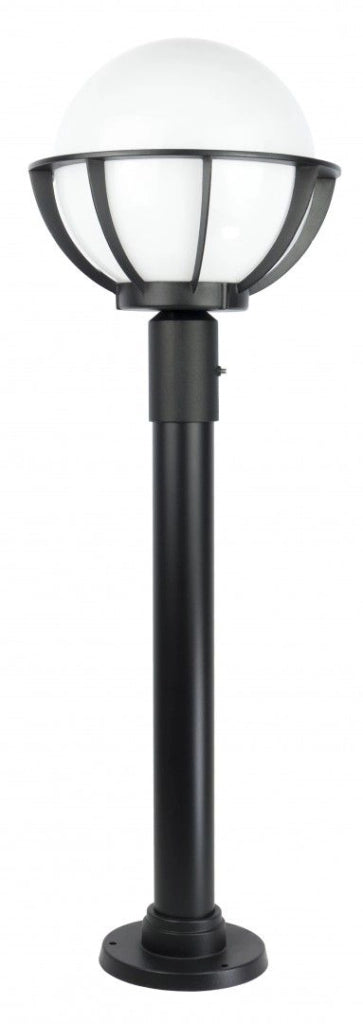 Paletto giardino nero 90cm globo 25cm E27 IP43 SU-MA