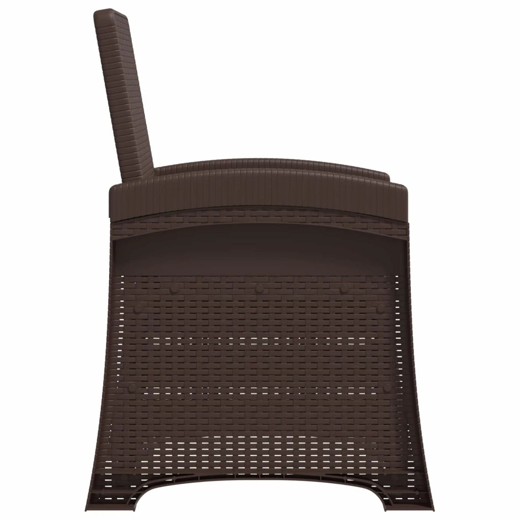 Sedia da giardino reclinabile effetto rattan Marrone e Tortora 8012006