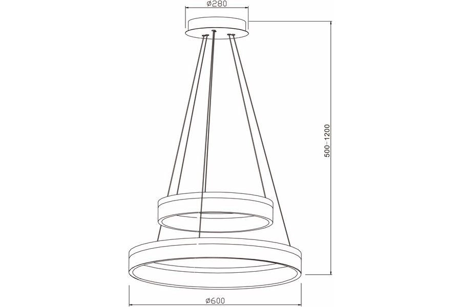 Lampada a sospensione Cornelia Reality LED 60W nera Ø60
