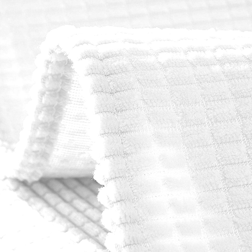 Copripoltrona jacquard elasticizzato per poltrona reclinabile relax con tasche Bianco