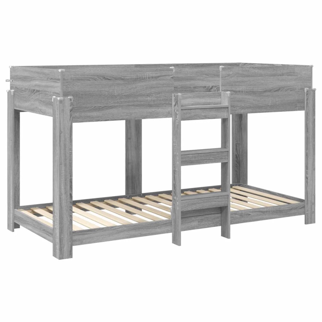 Letto a Castello per Bambini Grigio Sonoma 100 x 190 cm
