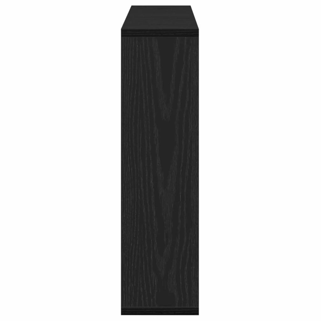 Mobiletto per specchio con specchio Rovere Nero 76 x 15 x 55 cm 862104