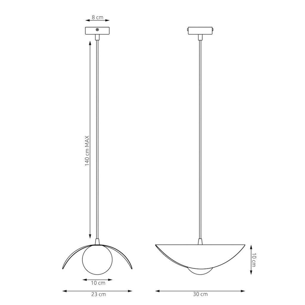 Lampada sospesa RITUAL bianca metallo 1xG9 Emibig