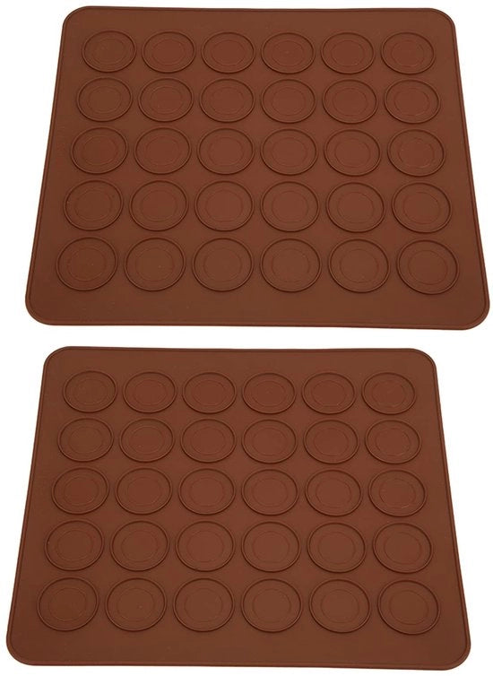Matte da forno in silicone antiscivolo - 2 pezzi - 28x25cm - Materiale sicuro per alimenti