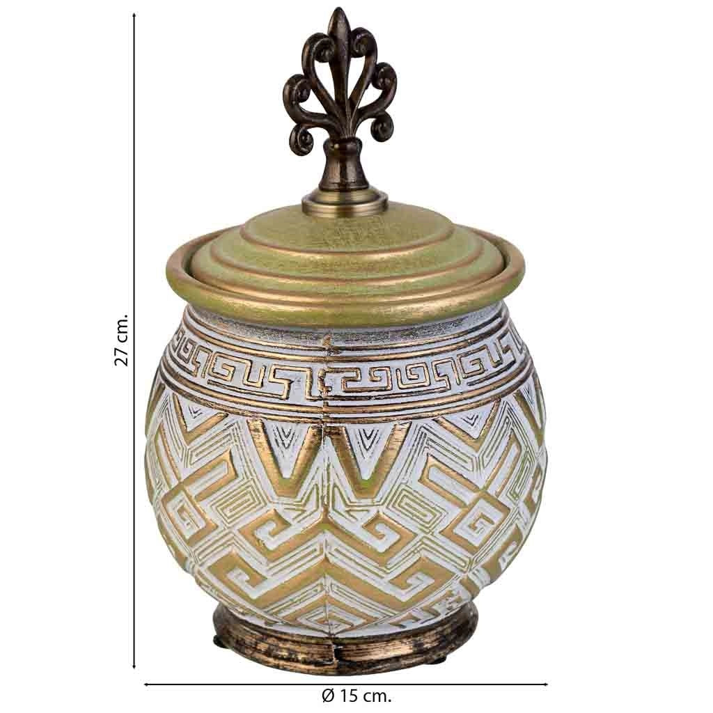 Vaso in ceramica verde, D15x27h cm