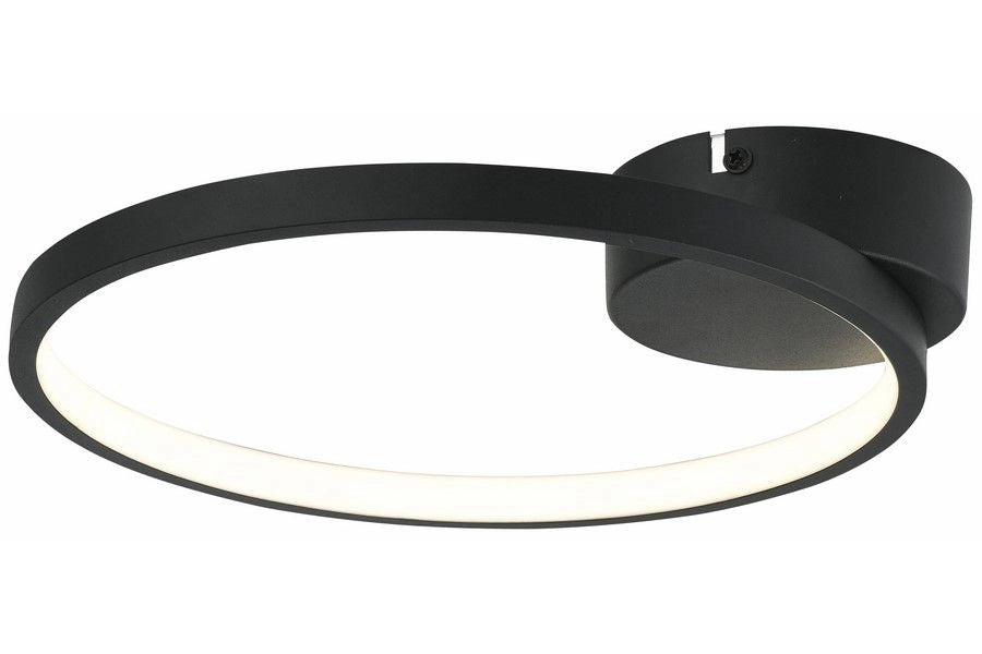 Plafoniera LED moderna nera Ring Ragi Reality 8W 4000K
