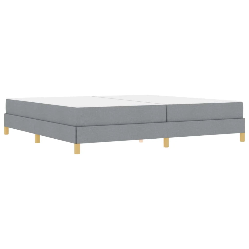 Letto a molle con materasso Grigio chiaro 200 x 200 cm Tessuto