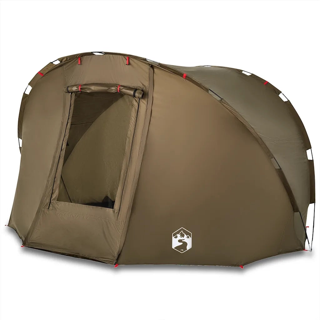 Tenda da Pesca per 5 Persone-Tenda da campeggio Verde Oliva Impermeabile 492674