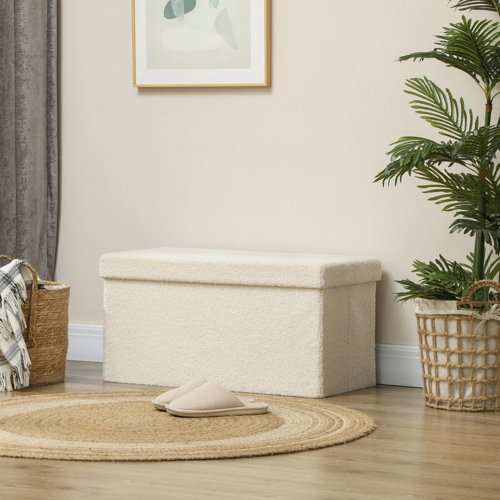 Pouf con contenitore e coperchio ¨C zephmum ¨C crema