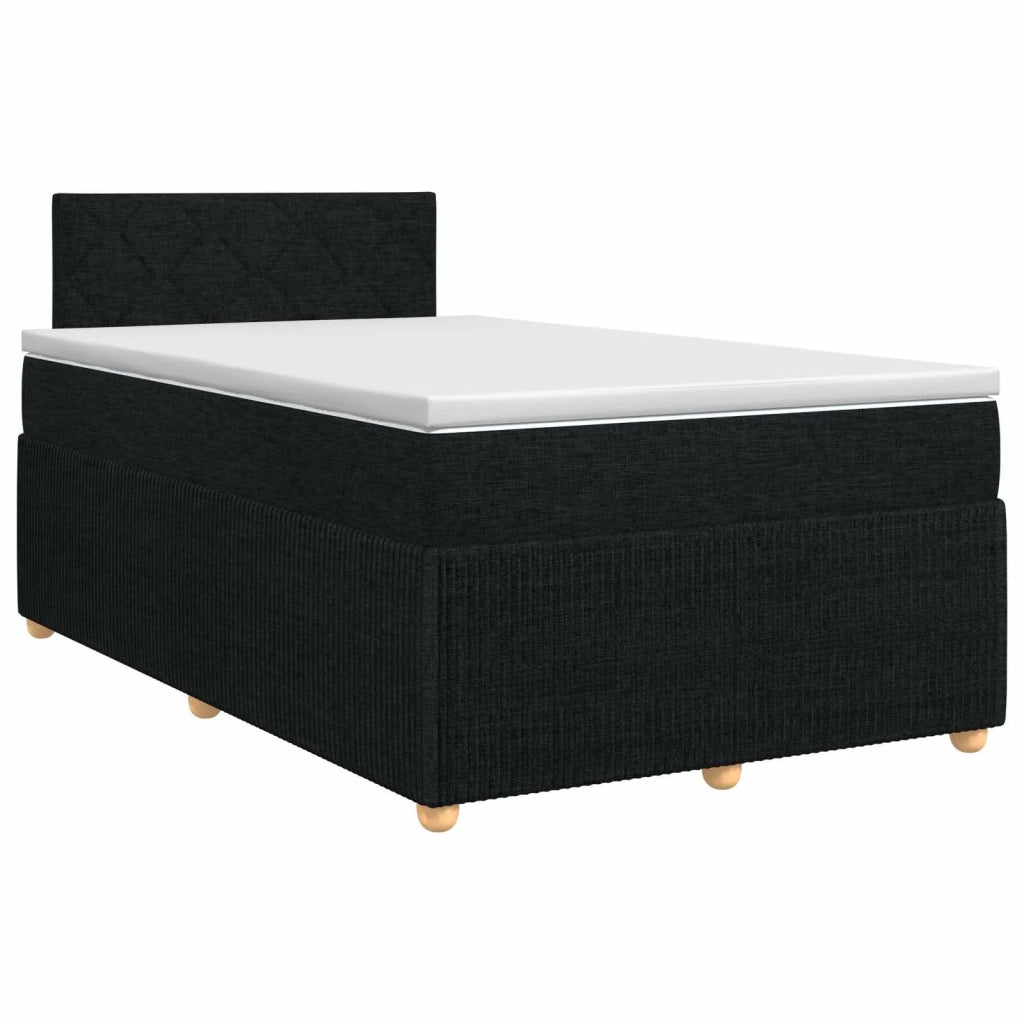 Letto box spring con materasso Nero 120 x 190 cm Tessuto 3451428