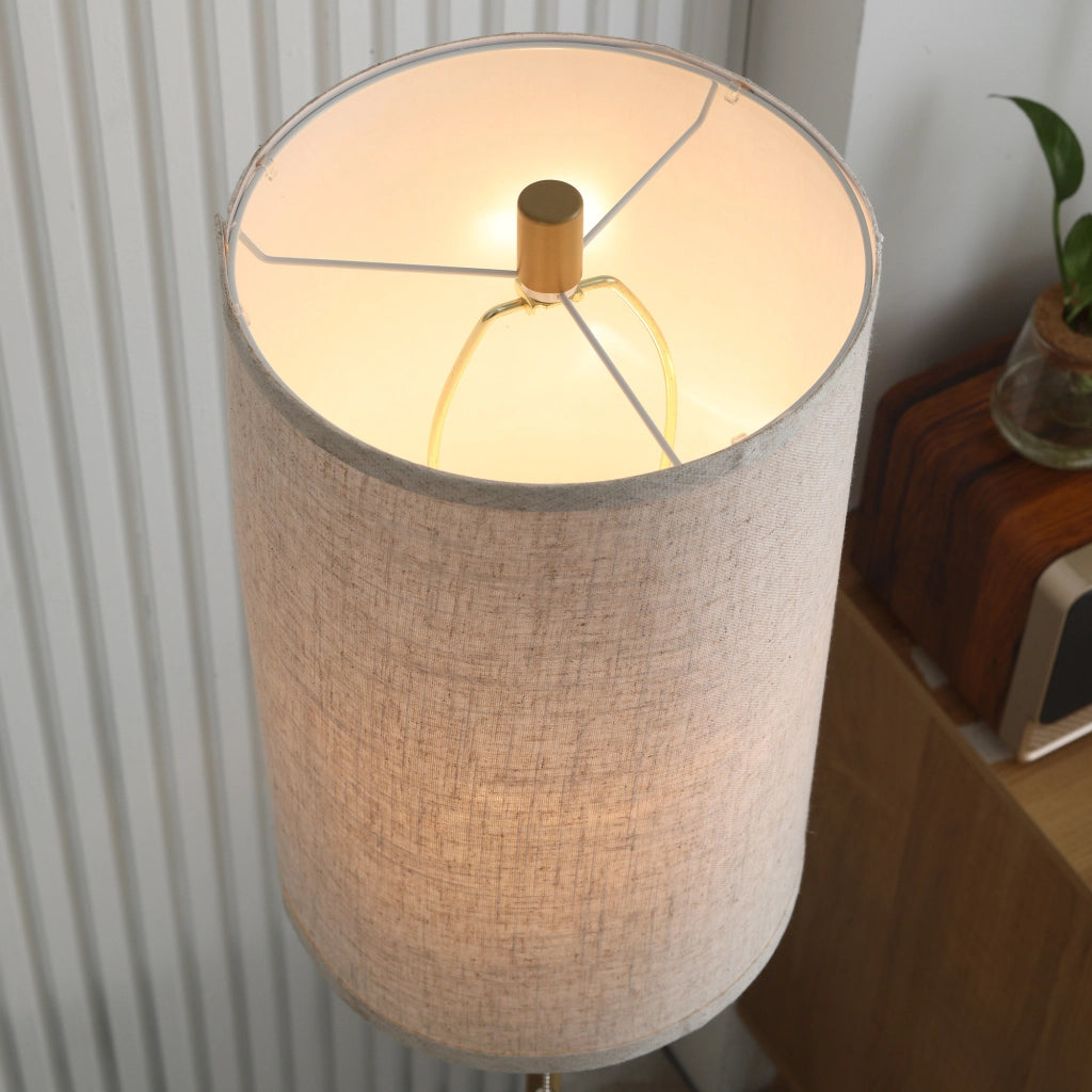 Lampada da terra ¨C zephmum ¨C oro e bianco