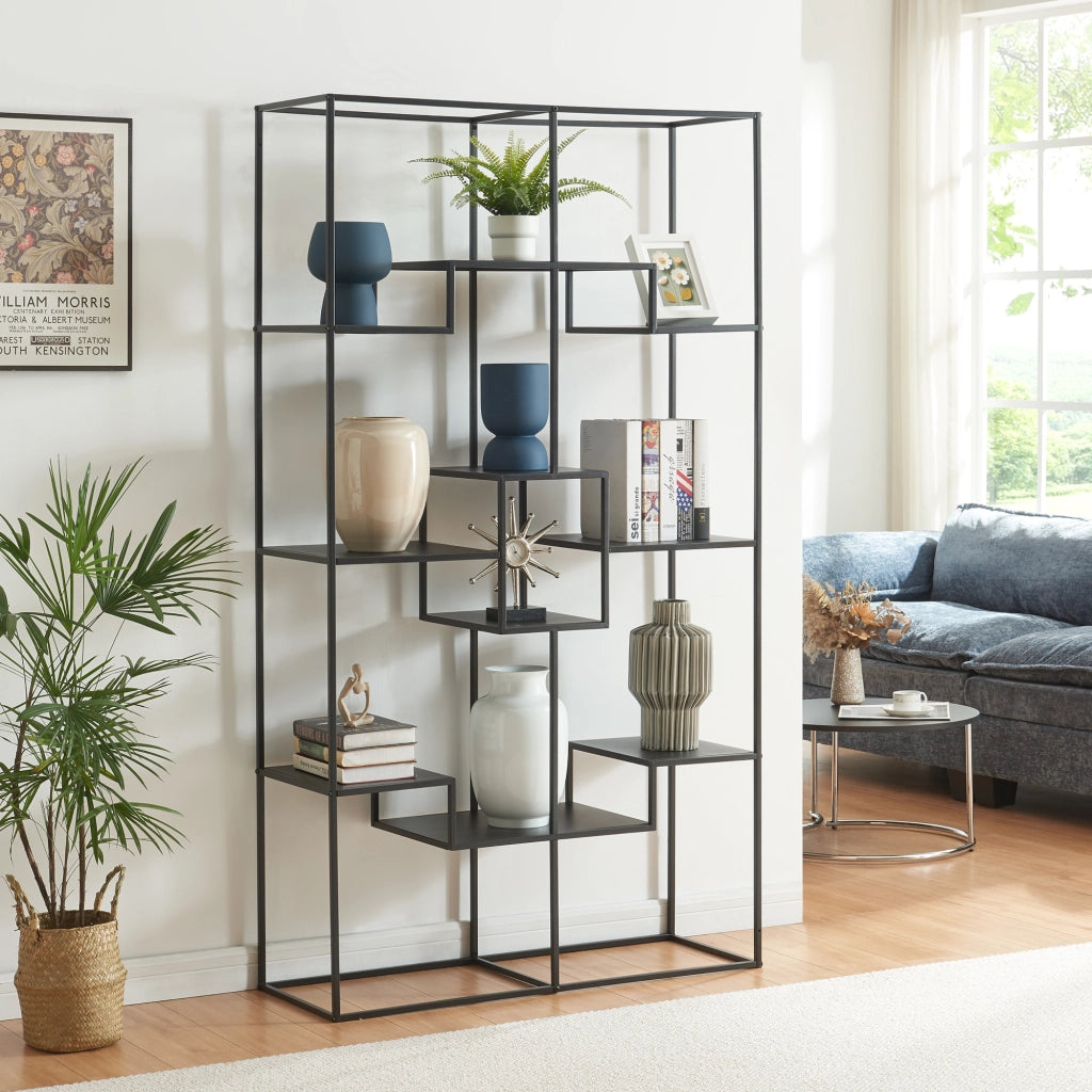 Scaffale da Terra Råde 180 x 100 x 35 cm - Nero [en.casa]