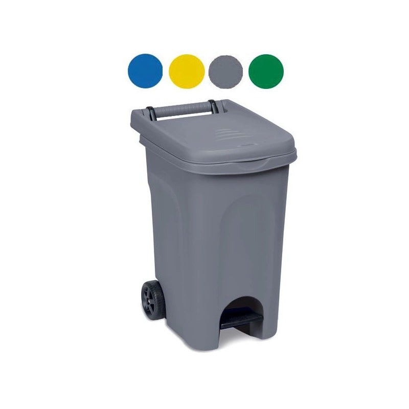 Bidone Urban Quadro C/Pedale Blu L 60 Stefanpl