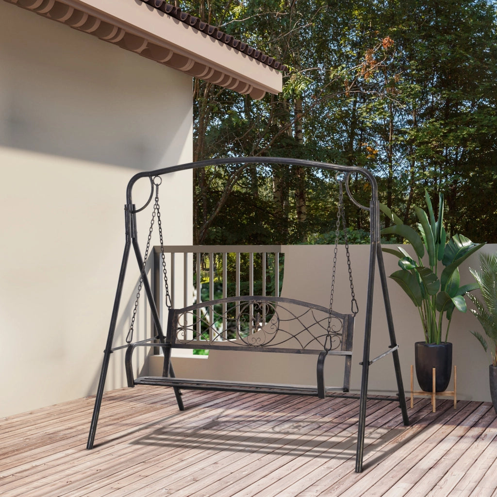 Altalena da Giardino ¨C zephmum ¨C Vintage in Effetto Ottone 167x123x175 cm