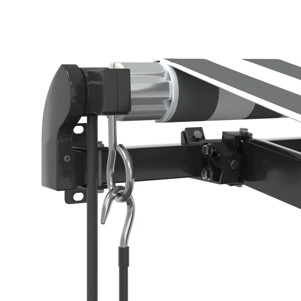 Tenda Sole Retrattile Automatica 400x350 cm Antracite e Bianco 3215810