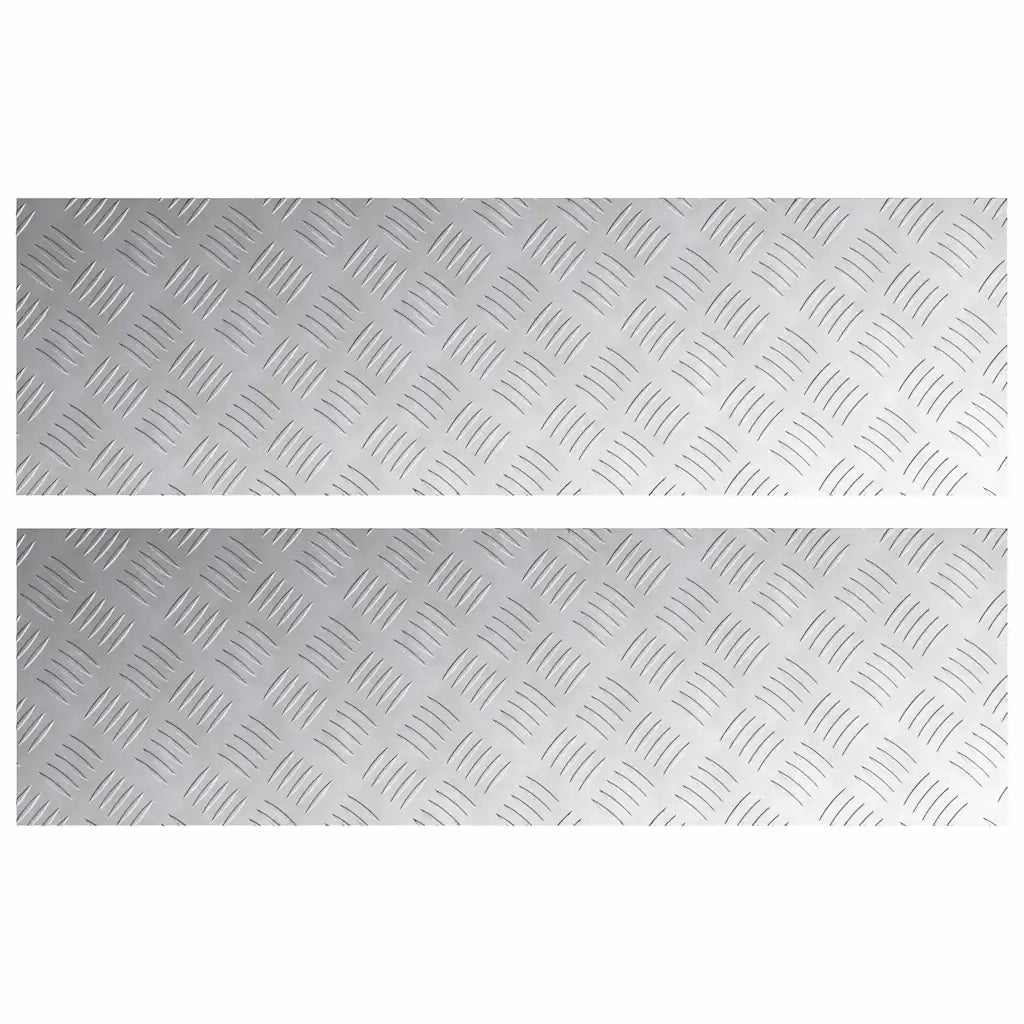 Gradini per Scale 2 pcs Argento 100 x 30 cm Alluminio 4104311