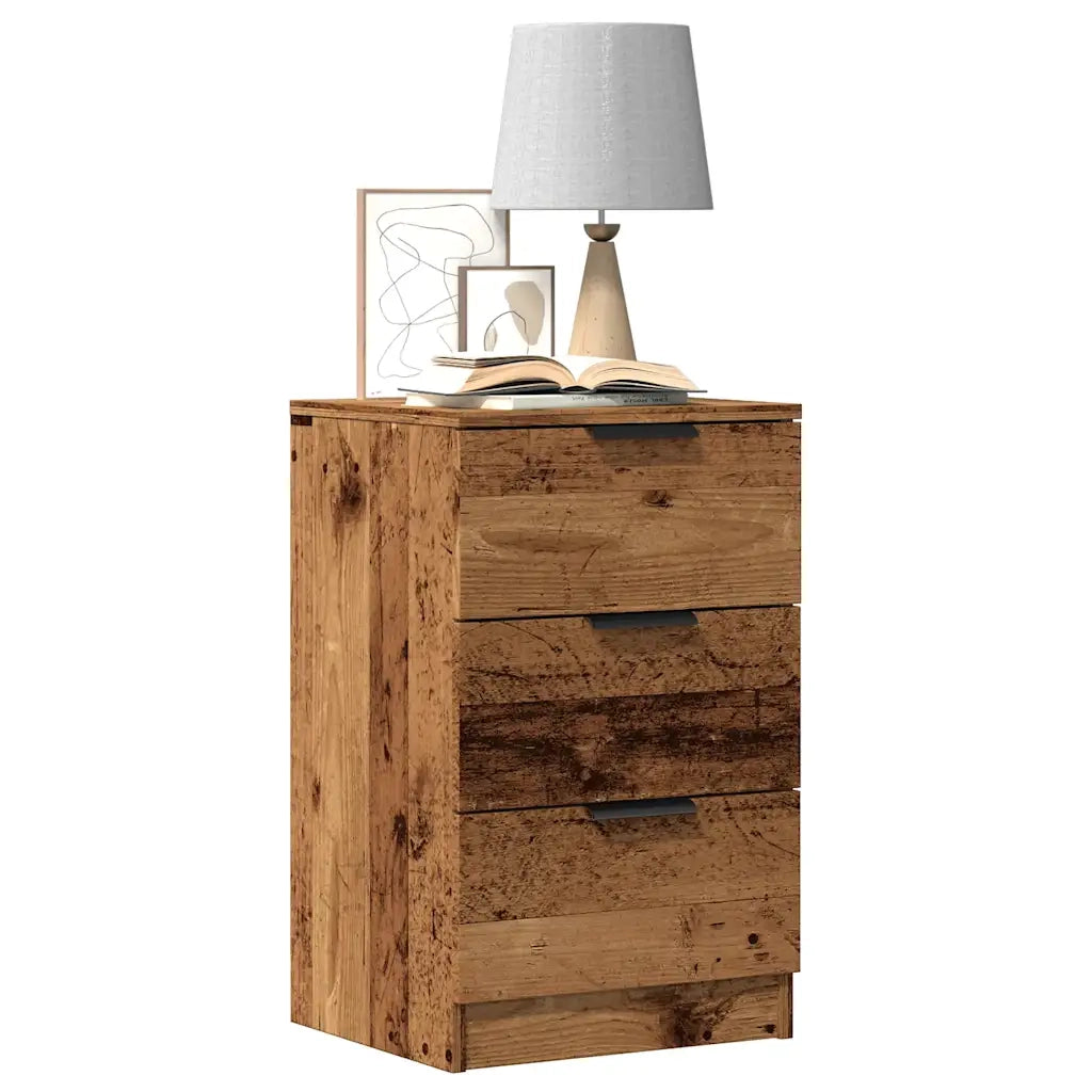 Comodino Legno Vecchio 40x36x65 cm in Legno Multistrato 856932