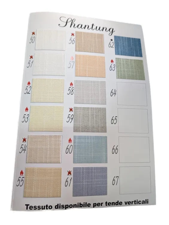 Tenda Verticale Shantung 127mm - Colore Blu 62, Attacco Parete - Larghezza 4m x Altezza 2m - Apertura Destra - Per Casa E Ufficio