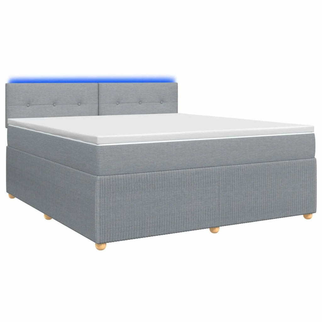 Letto box spring con materasso Grigio Chiaro 140 x 190 cm 3452925