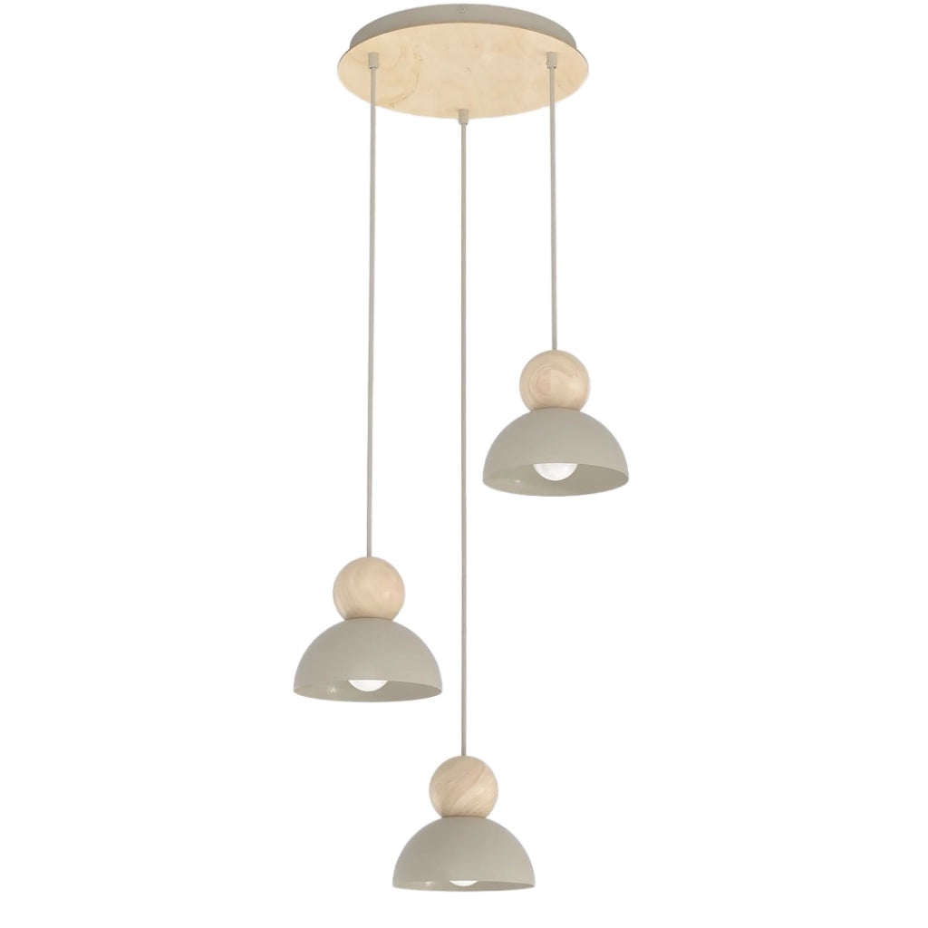 Lampada a sospensione japandi KAKI beige 3xE27 Emibig