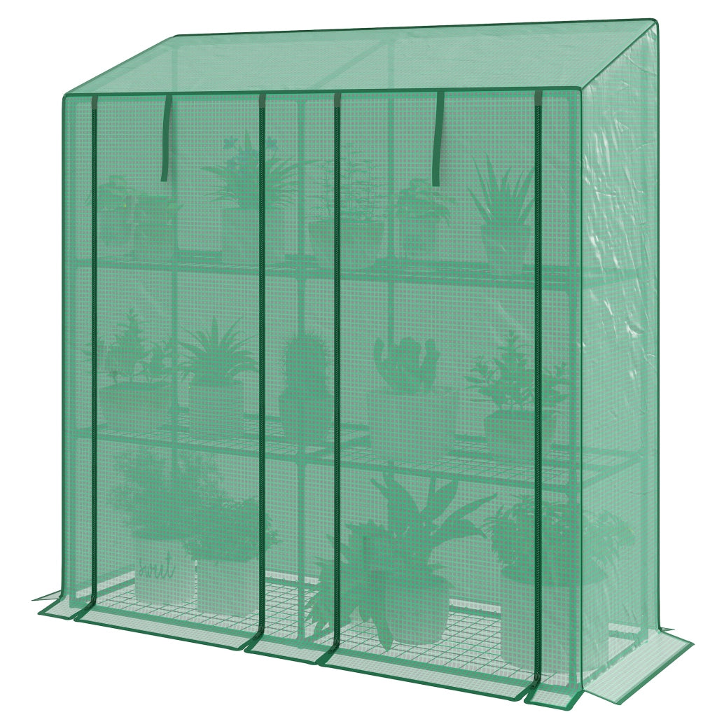 Serra da balcone 3 piani 6 ripiani ¨C Minimal ¨C verde plastica