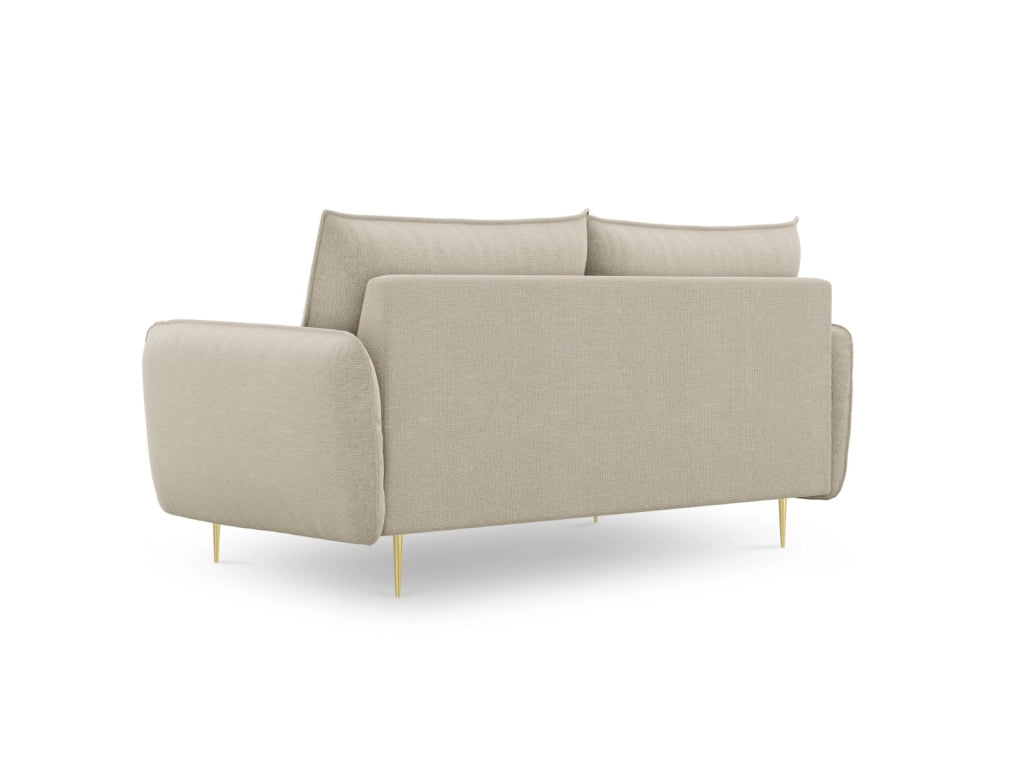 Cosmopolitan Design - Divano "Vienna" 2 posti in tessuto strutturato beige 