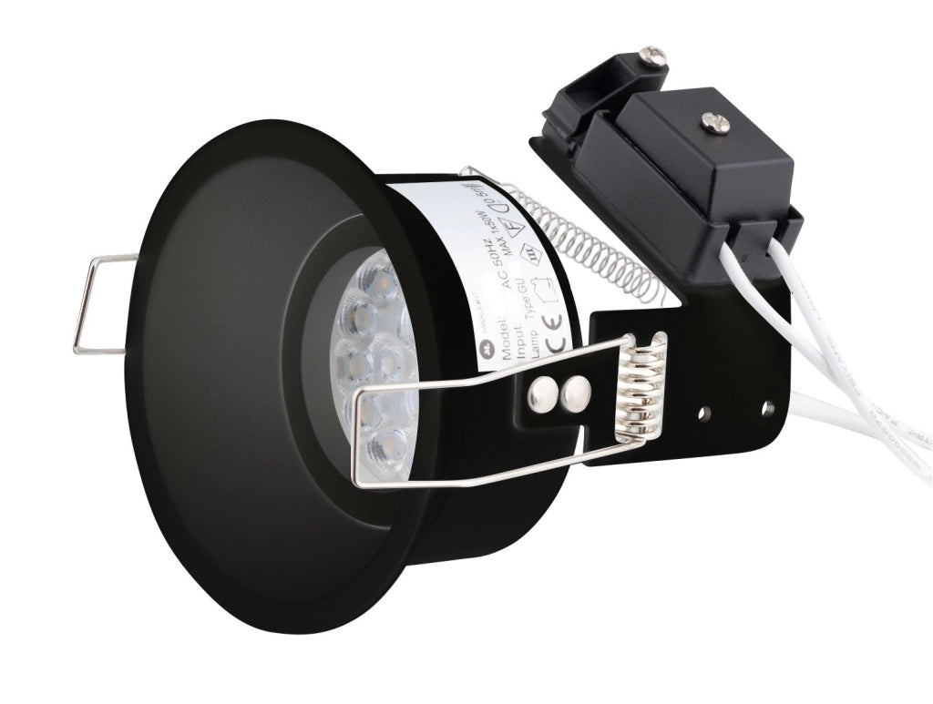 Faretto incasso rotondo nero GU10 50W Deep Maxlight