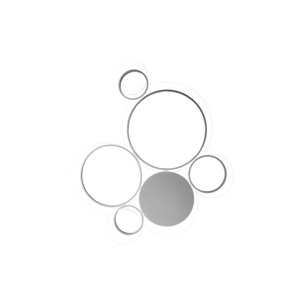 Plafoniera a led Pois-Silver