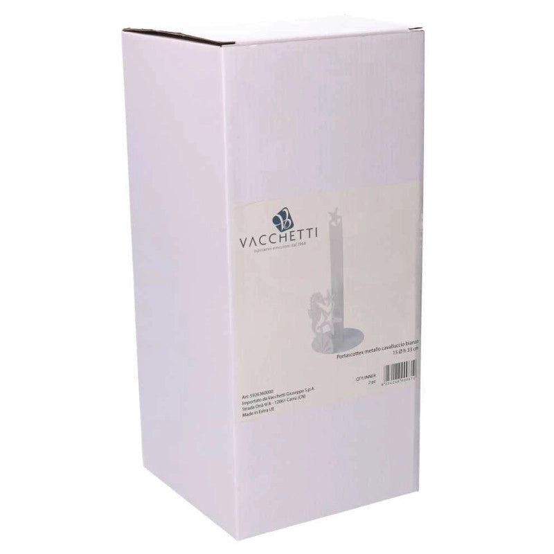 Portascottex metallo cavalluccio biancotondo cm ø15h33