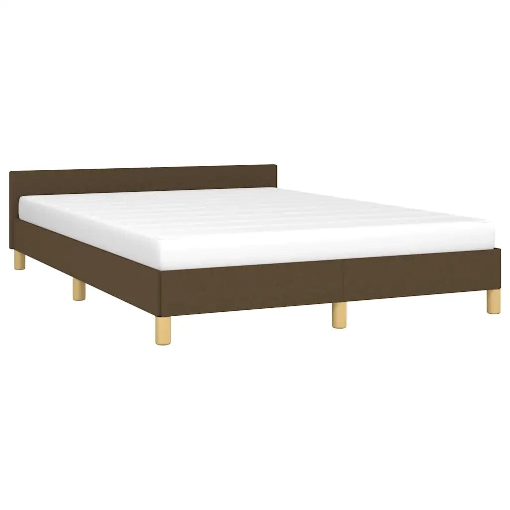 Giroletto senza Materasso Marrone Scuro 140x200 cm Tessuto 347418