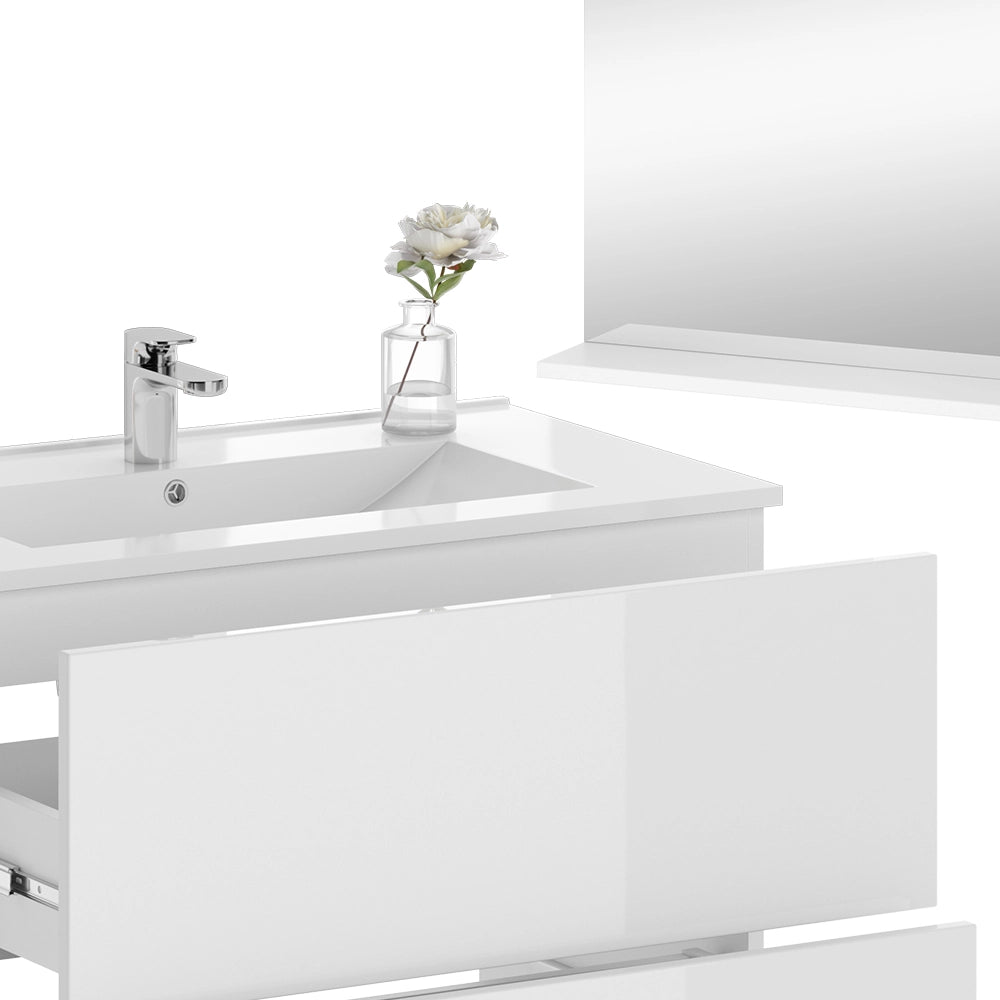 Vicco Set di mobili da bagno Bianco lucido 3 parti