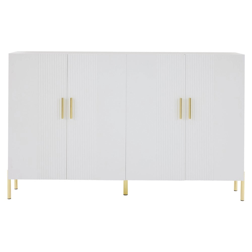 Mobile Credenza Multiuso con Ante e Ripiani ¨C MINIMAL ¨C Bianco Opaco, 160x35x100