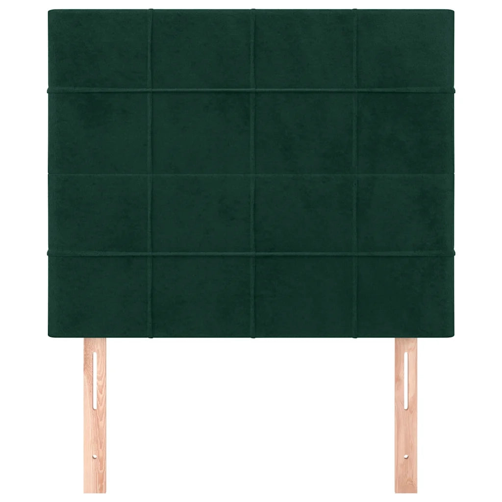 Testiera | Testata Verde Scuro 80x5x118/128 cm Velluto
